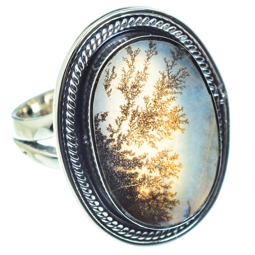 Scenic Dendritic Agate Rings handcrafted by Ana Silver Co - RING58446