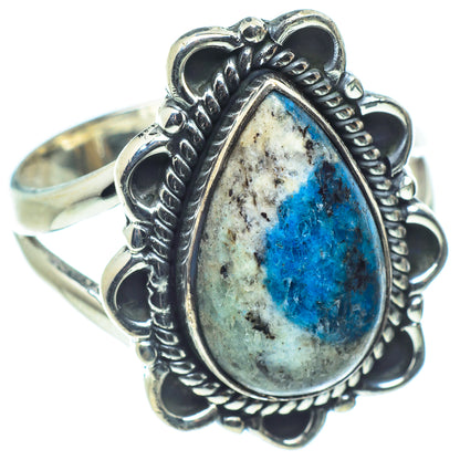 K2 Blue Azurite Rings handcrafted by Ana Silver Co - RING58449