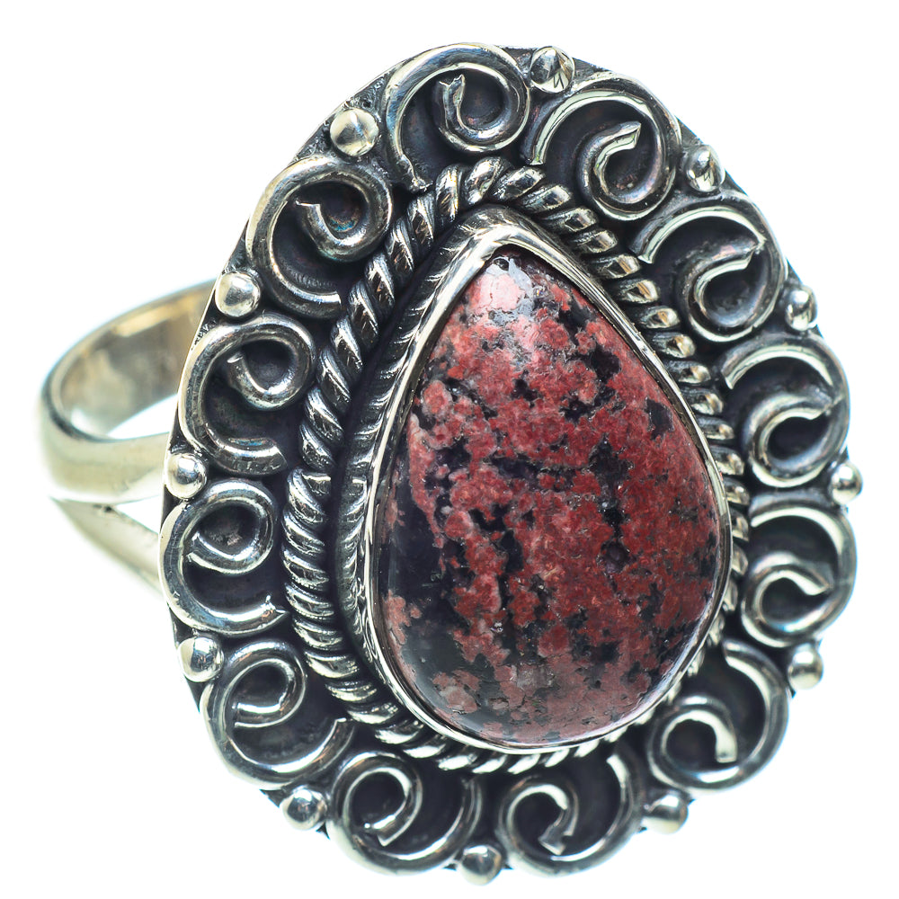 Fireworks Obsidian Rings handcrafted by Ana Silver Co - RING58487