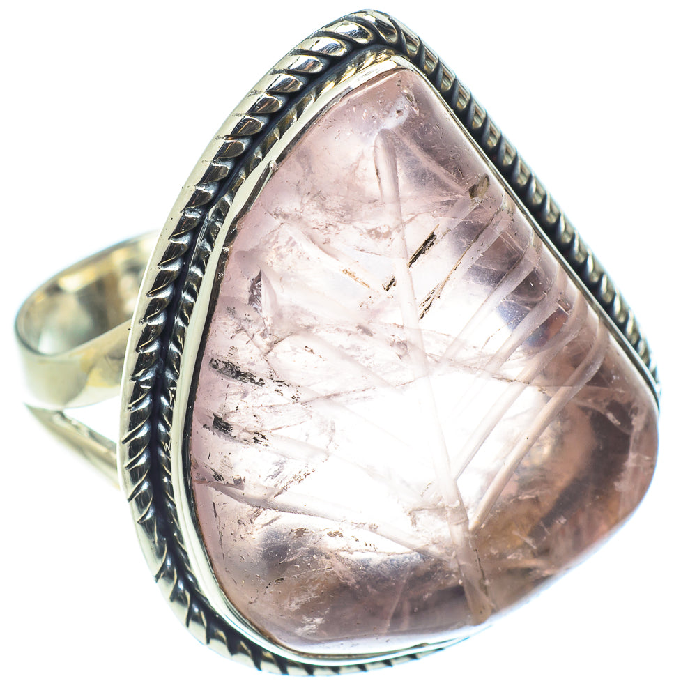 Rose Quartz Rings handcrafted by Ana Silver Co - RING58499