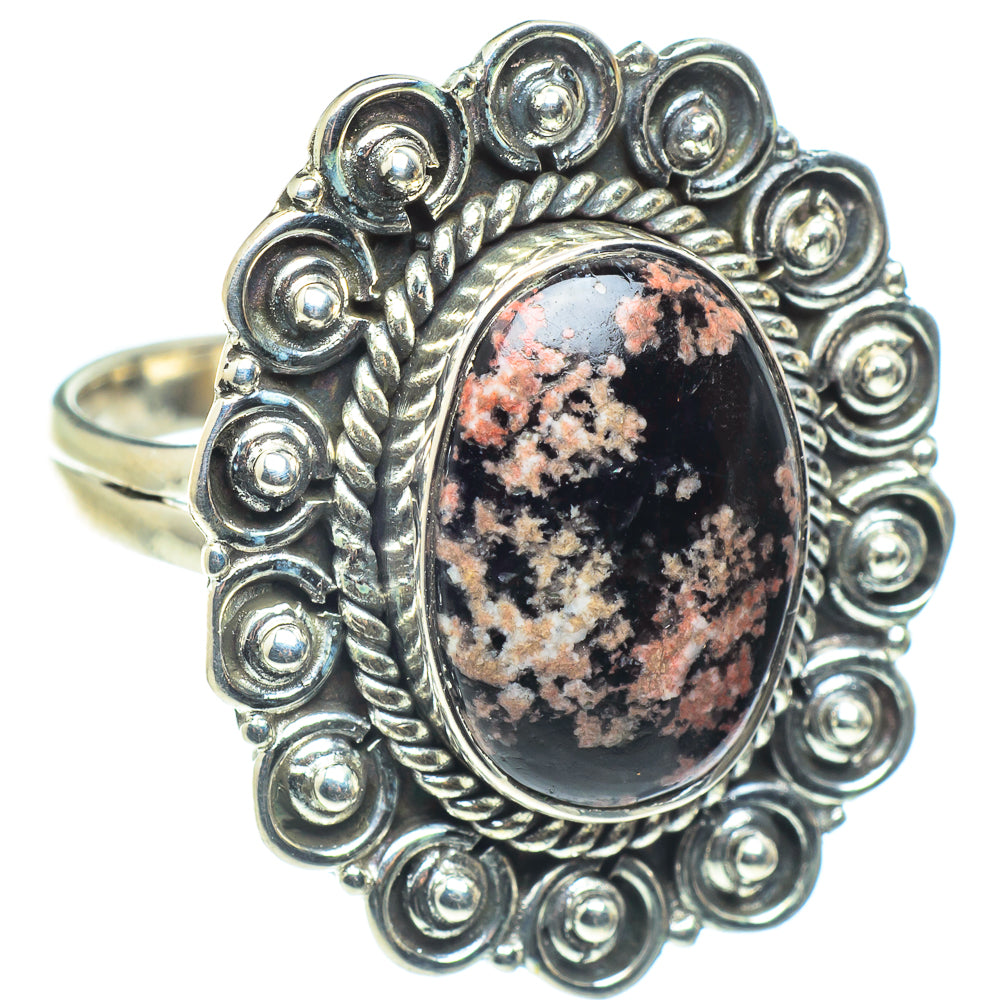 Fireworks Obsidian Rings handcrafted by Ana Silver Co - RING58504