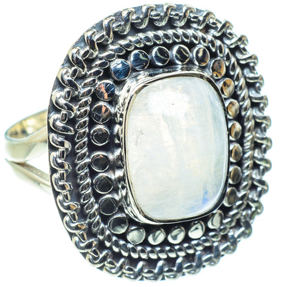 Rainbow Moonstone Rings handcrafted by Ana Silver Co - RING58506