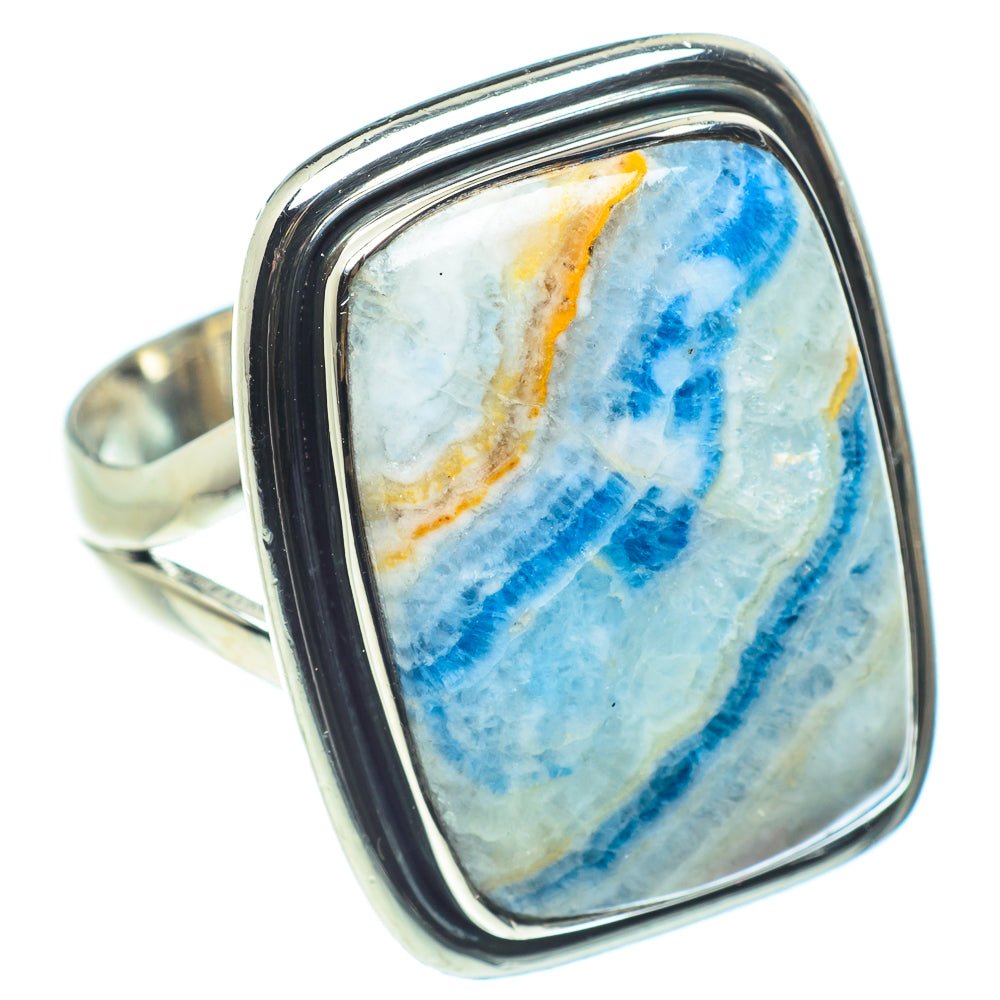 Blue Scheelite Rings handcrafted by Ana Silver Co - RING58515