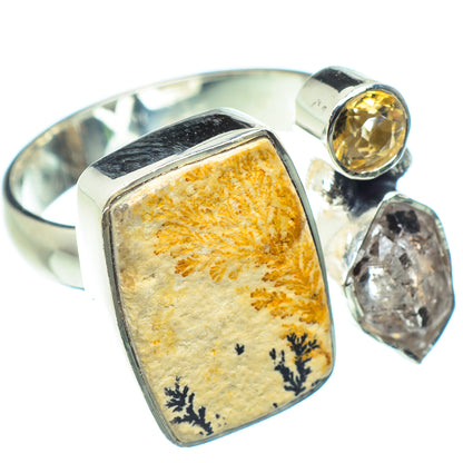 Germany Psilomelane Dendrite Rings handcrafted by Ana Silver Co - RING58517