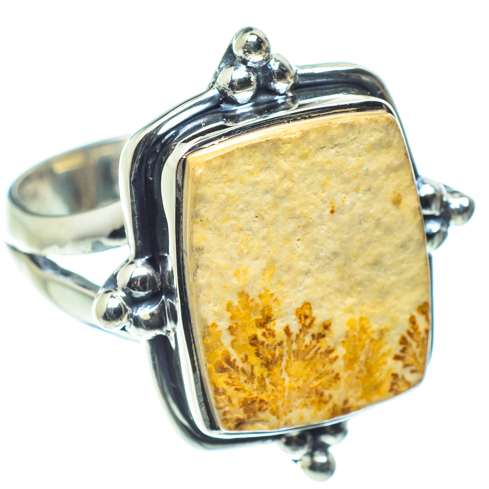Germany Psilomelane Dendrite Rings handcrafted by Ana Silver Co - RING58519