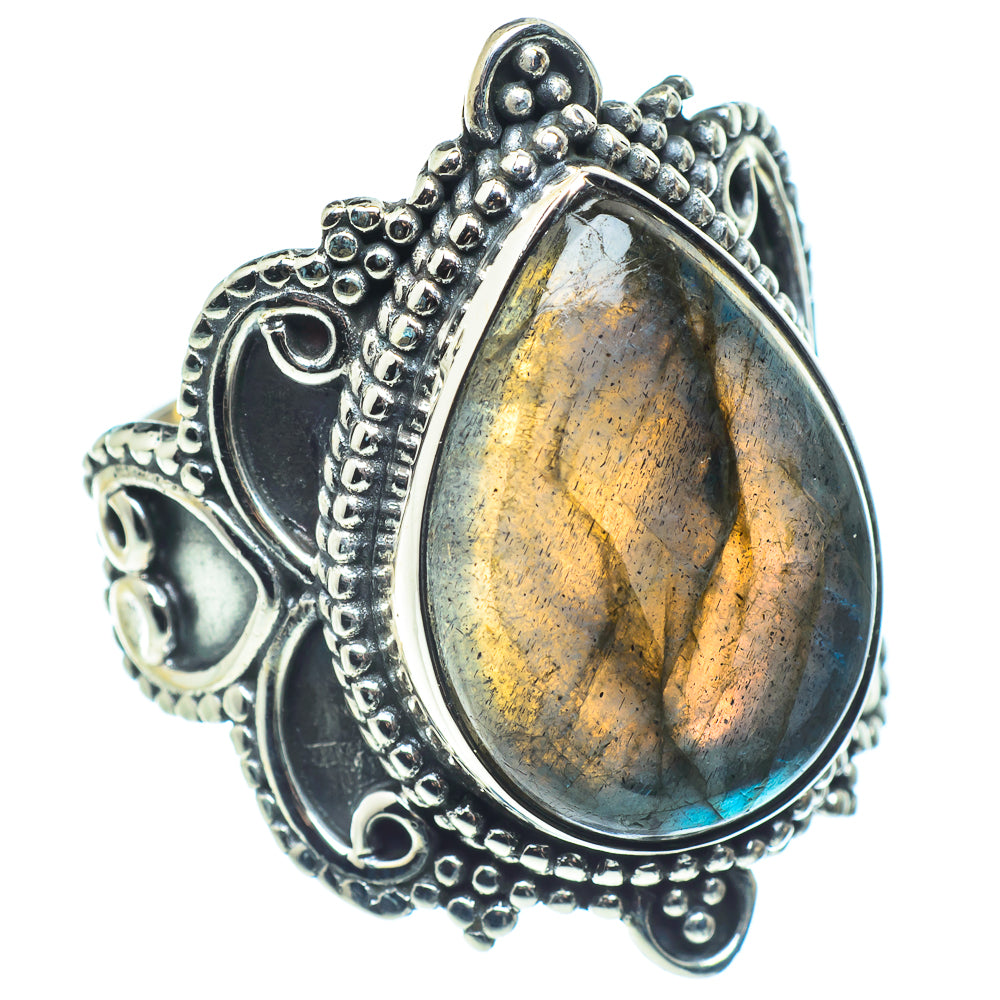 Labradorite Rings handcrafted by Ana Silver Co - RING58551