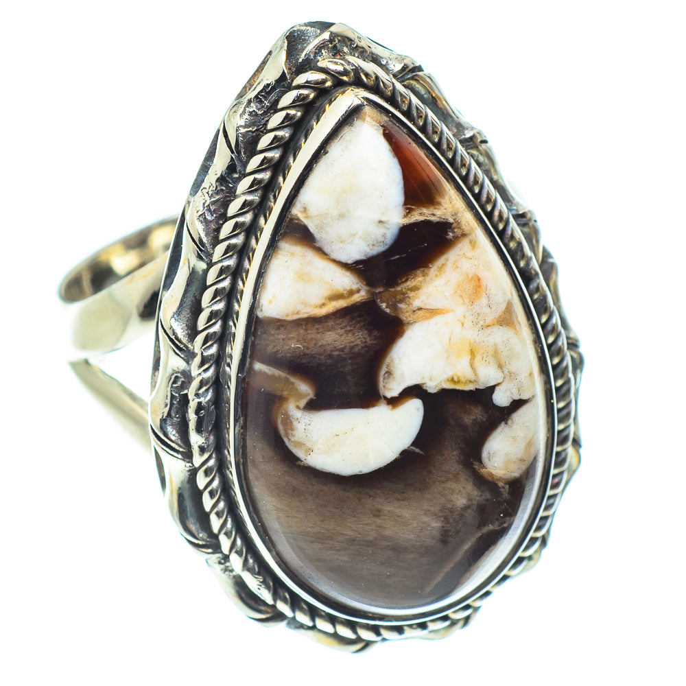 Peanut Wood Jasper Rings handcrafted by Ana Silver Co - RING58560