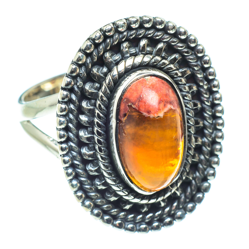 Mexican Fire Opal Rings handcrafted by Ana Silver Co - RING58576