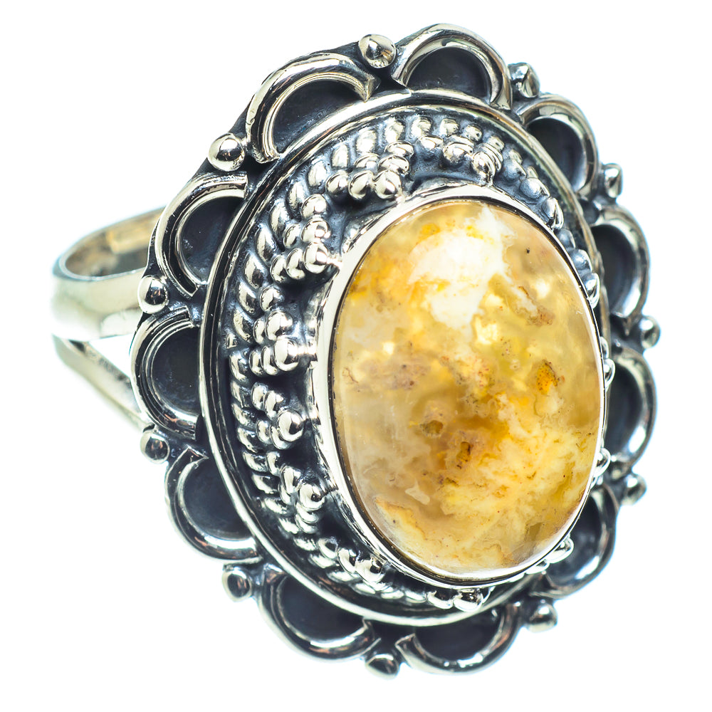 Plume Agate Rings handcrafted by Ana Silver Co - RING58577