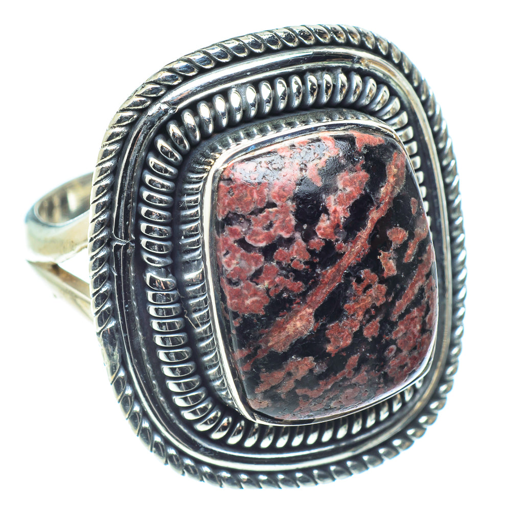 Snowflake Obsidian Rings handcrafted by Ana Silver Co - RING58582