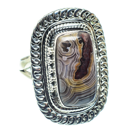 Laguna Lace Agate Rings handcrafted by Ana Silver Co - RING58590