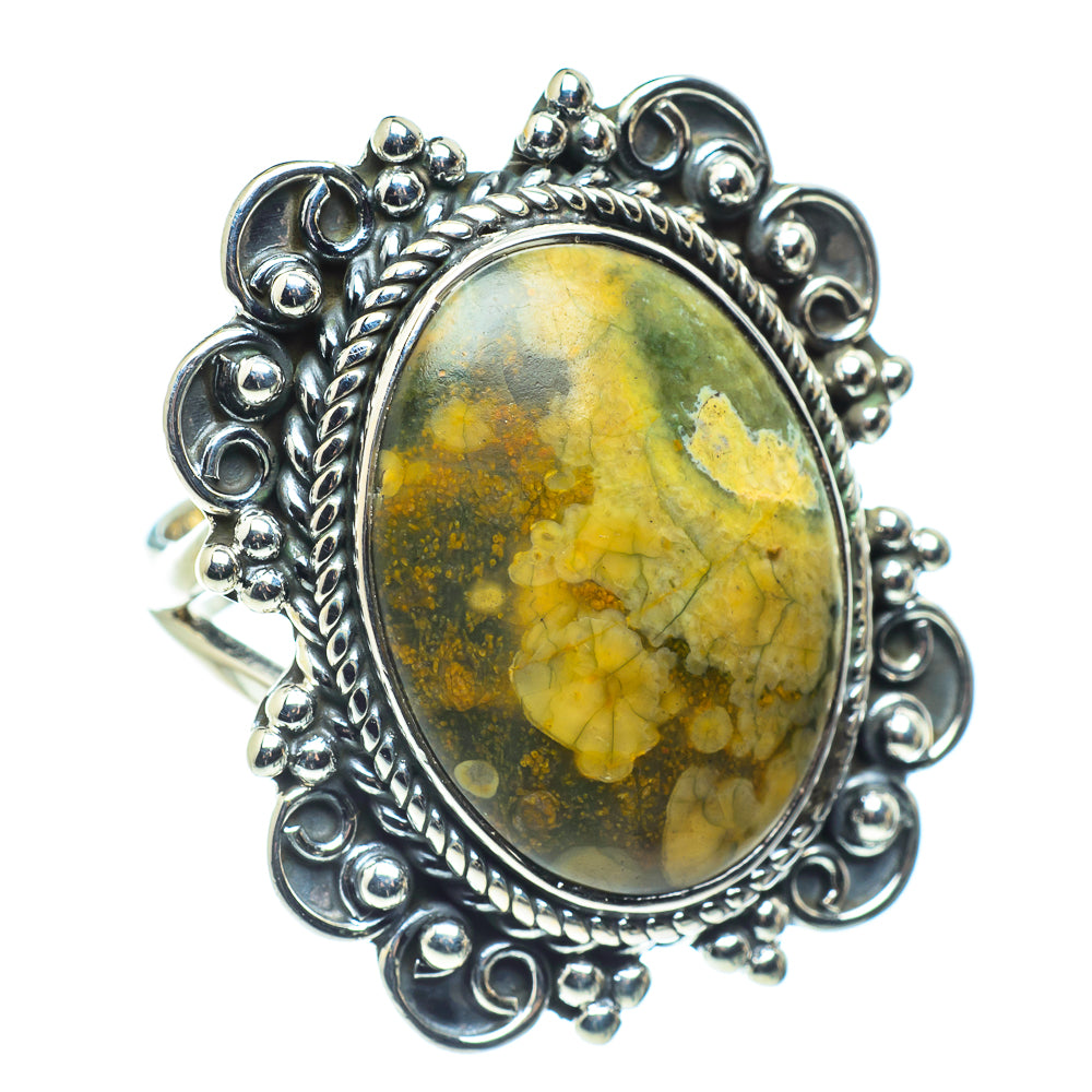 Rainforest Jasper Rings handcrafted by Ana Silver Co - RING58598