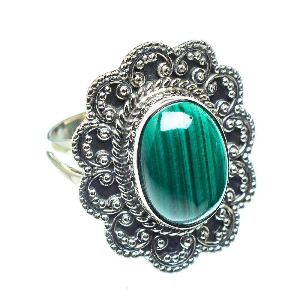 Malachite Rings handcrafted by Ana Silver Co - RING58609