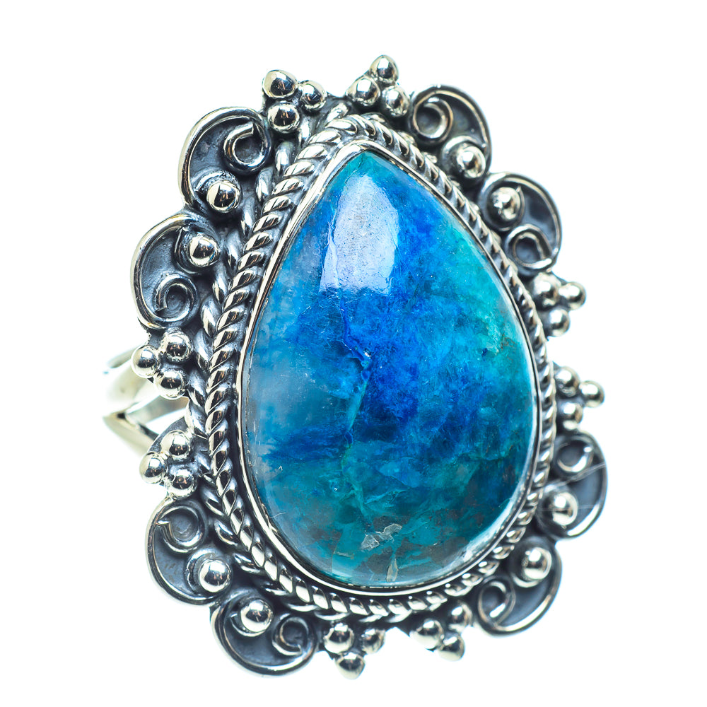 Chrysocolla In Quartz Rings handcrafted by Ana Silver Co - RING58612