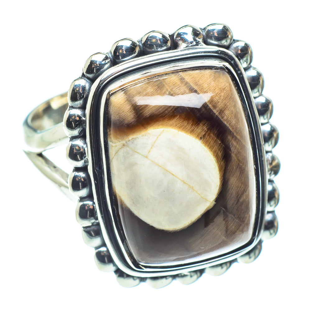 Peanut Wood Jasper Rings handcrafted by Ana Silver Co - RING58619