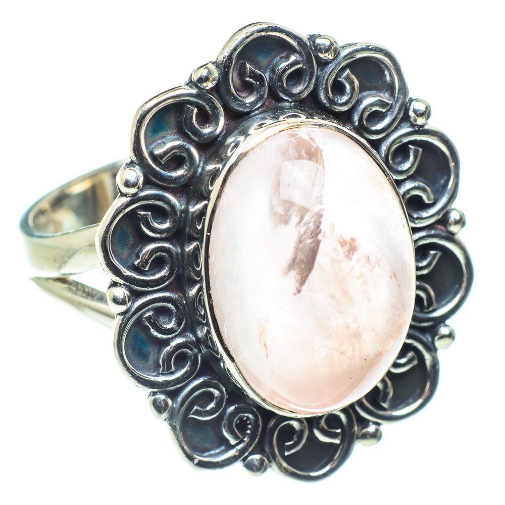 Rose Quartz Rings handcrafted by Ana Silver Co - RING58622