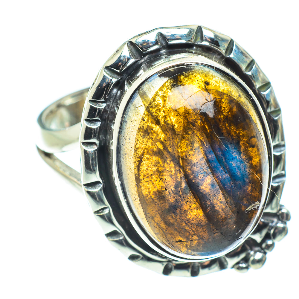 Labradorite Rings handcrafted by Ana Silver Co - RING58624