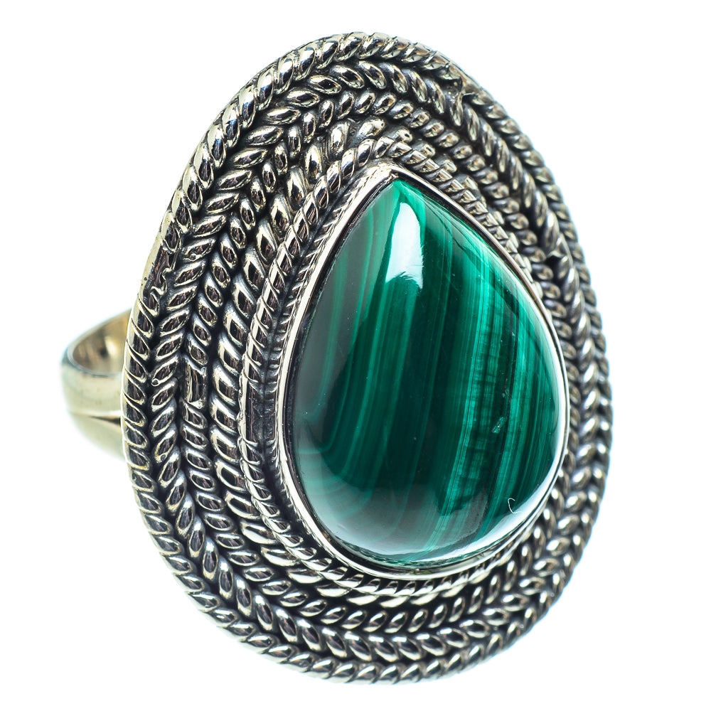 Malachite Rings handcrafted by Ana Silver Co - RING58644