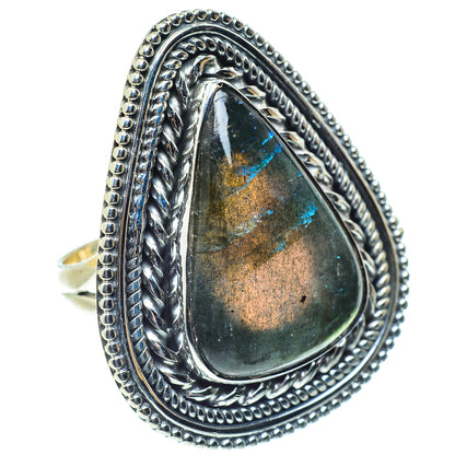 Labradorite Rings handcrafted by Ana Silver Co - RING58647