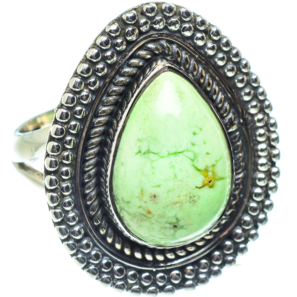 Lemon Chrysoprase Rings handcrafted by Ana Silver Co - RING58657