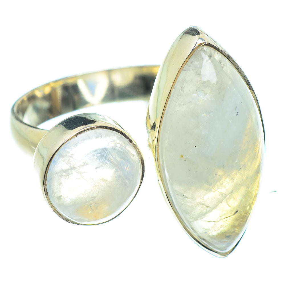 Rainbow Moonstone Rings handcrafted by Ana Silver Co - RING58672