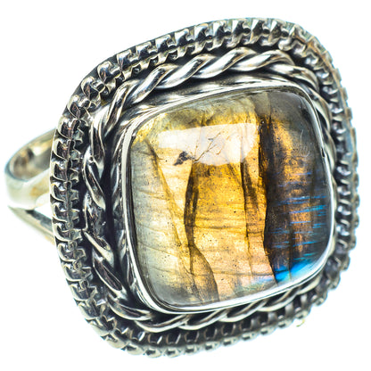 Labradorite Rings handcrafted by Ana Silver Co - RING58696
