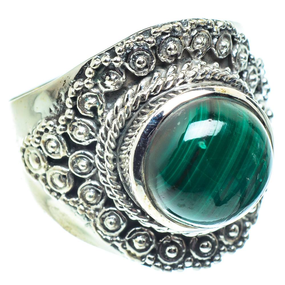 Malachite Rings handcrafted by Ana Silver Co - RING58707