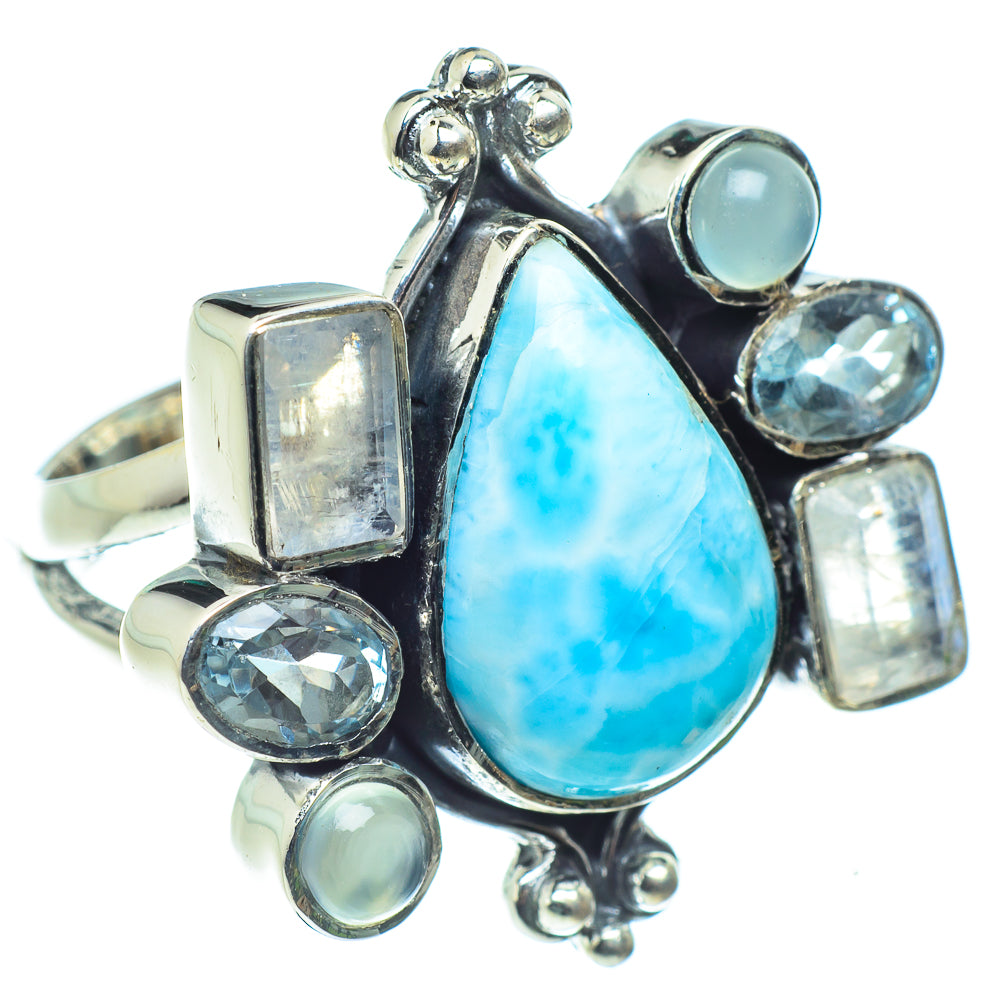 Larimar Rings handcrafted by Ana Silver Co - RING58721