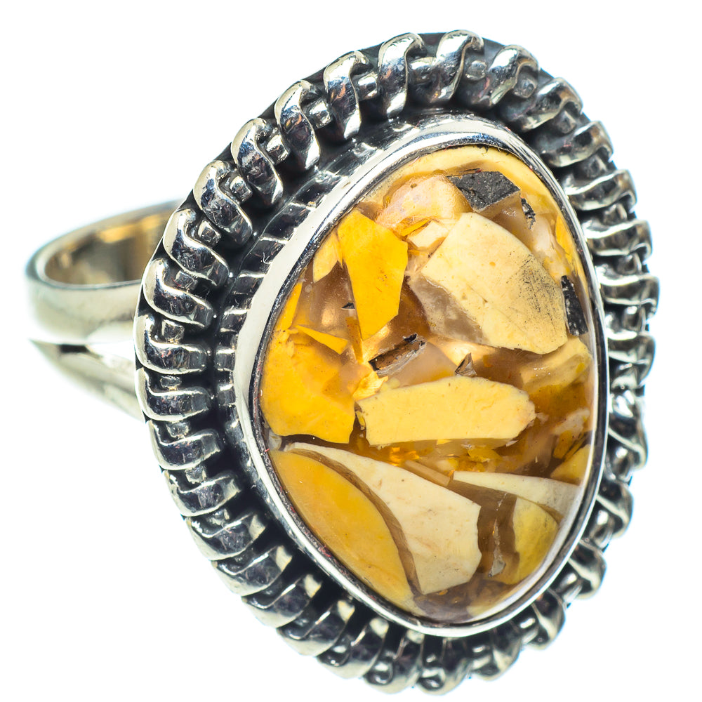 Brecciated Mookaite Rings handcrafted by Ana Silver Co - RING58734