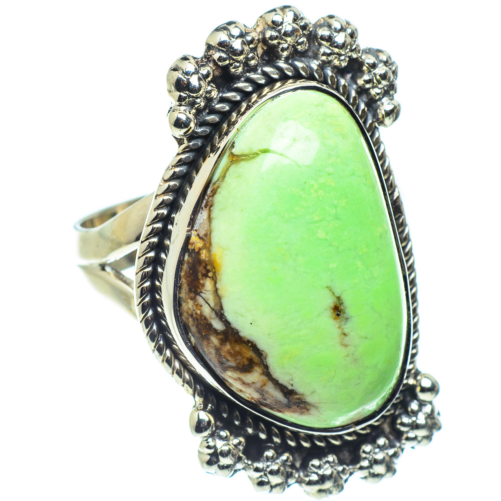 Lemon Chrysoprase Rings handcrafted by Ana Silver Co - RING58739