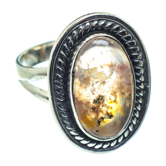 Plume Agate Rings handcrafted by Ana Silver Co - RING58741