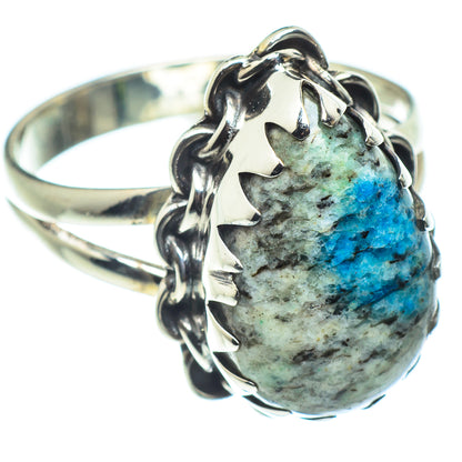 K2 Blue Azurite Rings handcrafted by Ana Silver Co - RING58756