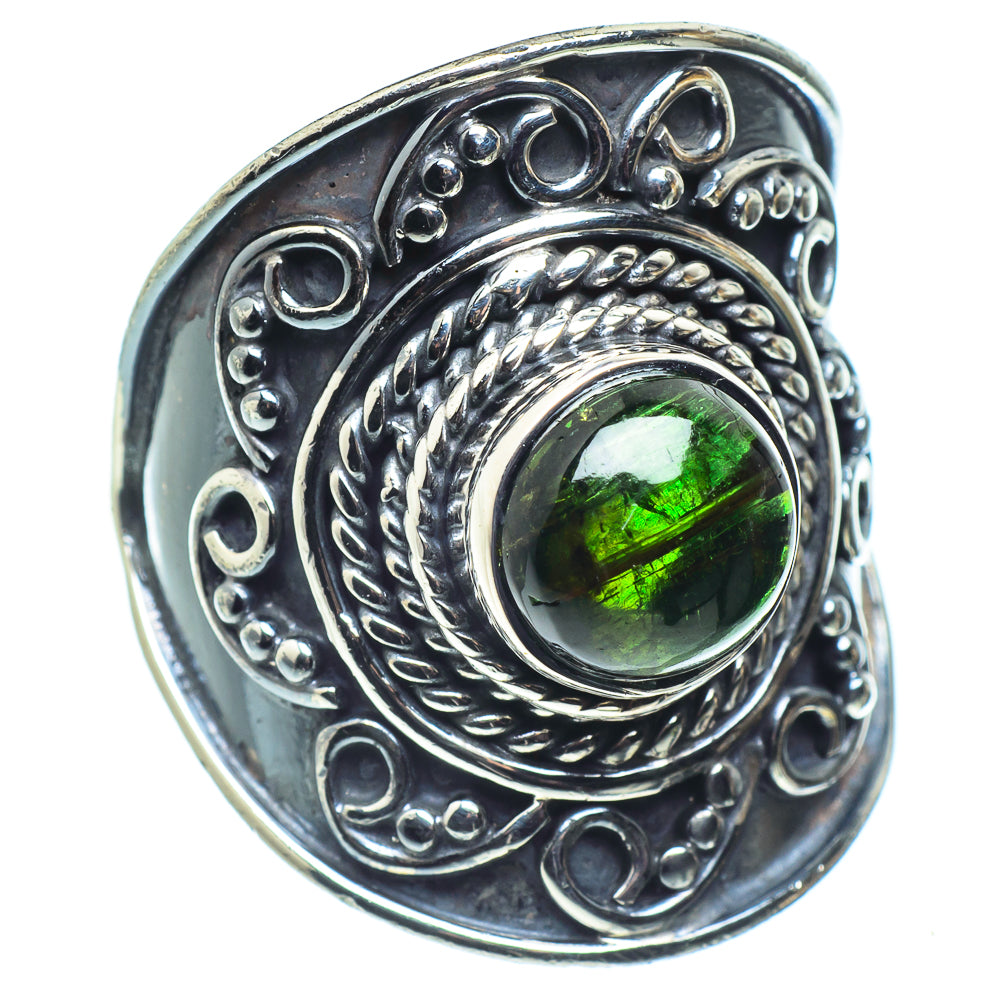Green Tourmaline Rings handcrafted by Ana Silver Co - RING58762