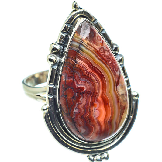 Crazy Lace Agate Rings handcrafted by Ana Silver Co - RING58770