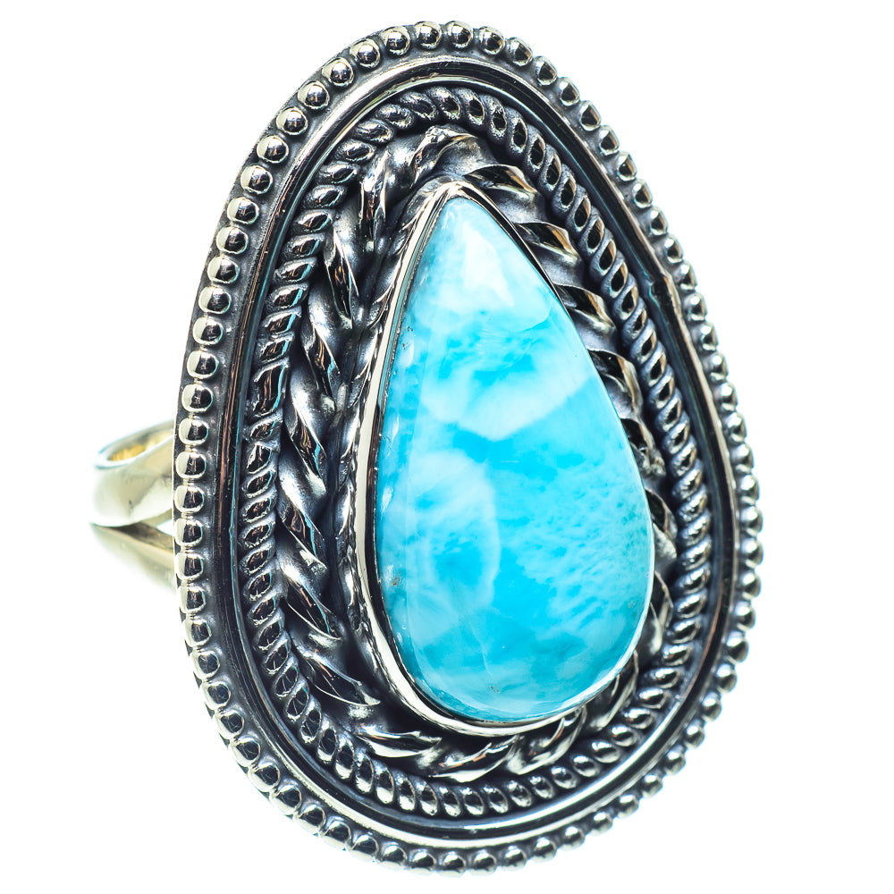 Larimar Rings handcrafted by Ana Silver Co - RING58835
