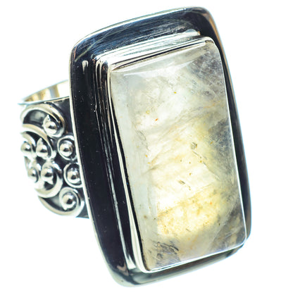 Rainbow Moonstone Rings handcrafted by Ana Silver Co - RING58837