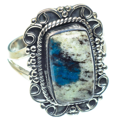 K2 Blue Azurite Rings handcrafted by Ana Silver Co - RING58855