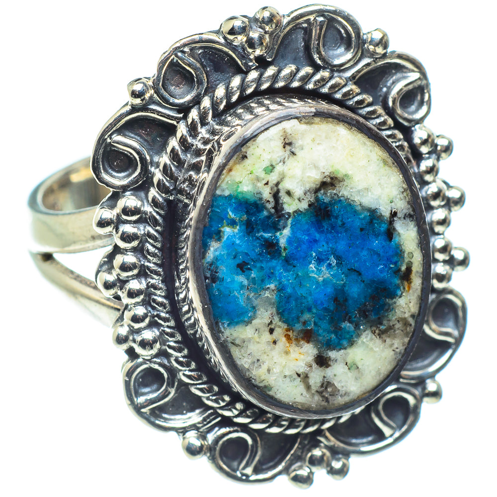 K2 Blue Azurite Rings handcrafted by Ana Silver Co - RING58859