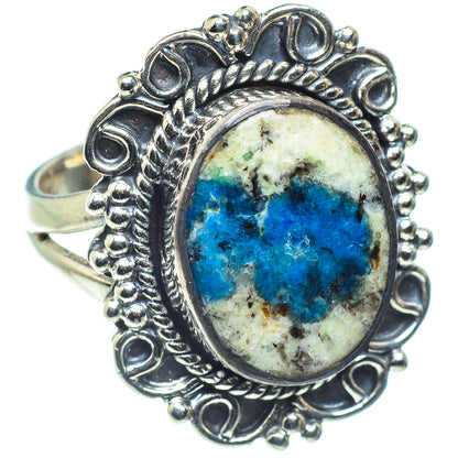 K2 Blue Azurite Rings handcrafted by Ana Silver Co - RING58859