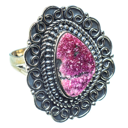Cobalto Calcite Druzy Rings handcrafted by Ana Silver Co - RING58874