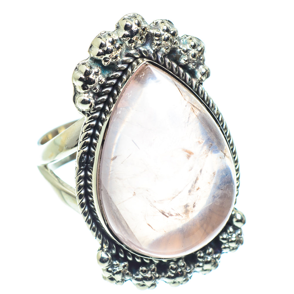 Rose Quartz Rings handcrafted by Ana Silver Co - RING58876