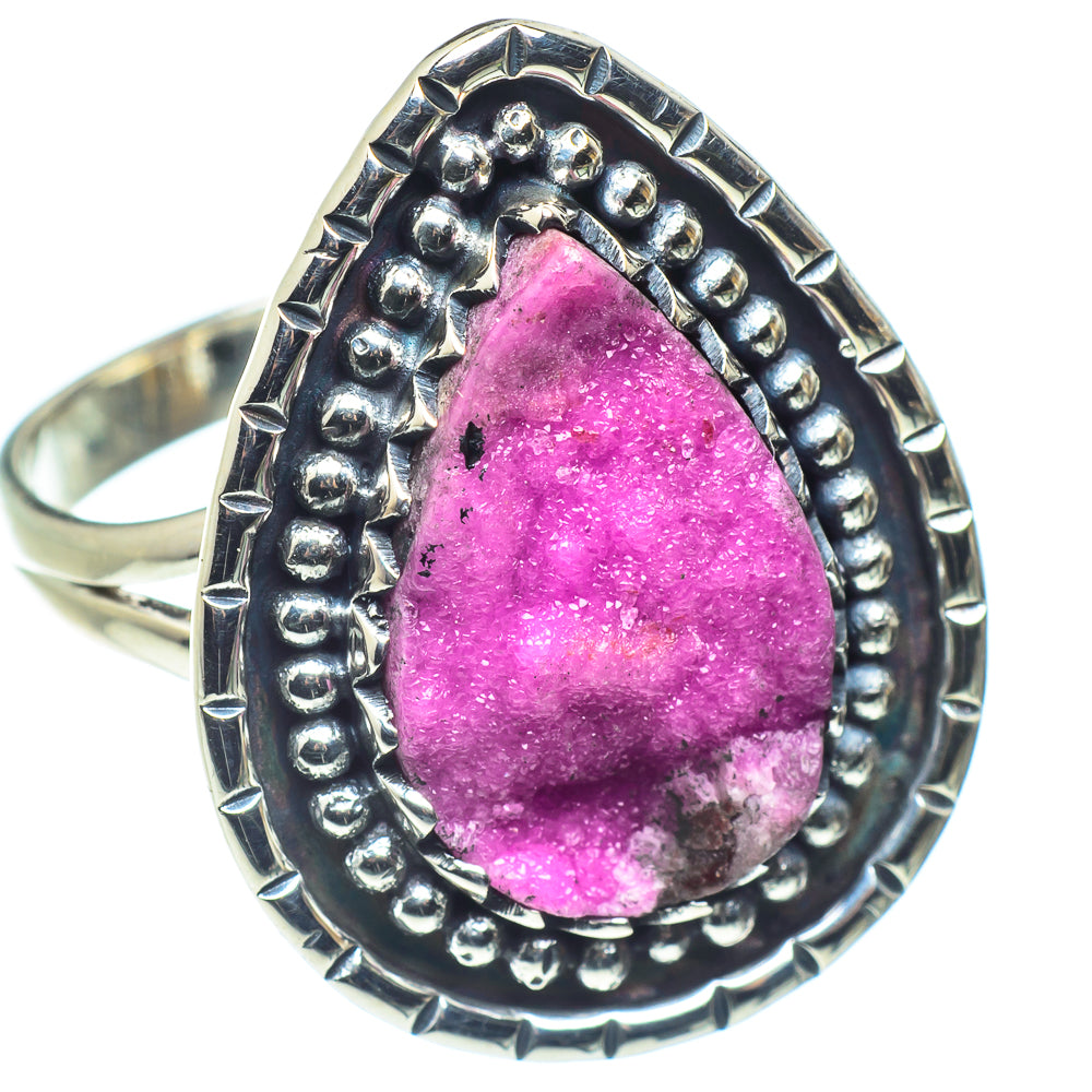 Cobalto Calcite Druzy Rings handcrafted by Ana Silver Co - RING58884