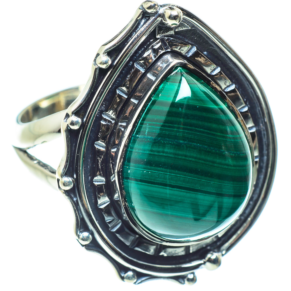 Malachite Rings handcrafted by Ana Silver Co - RING58895