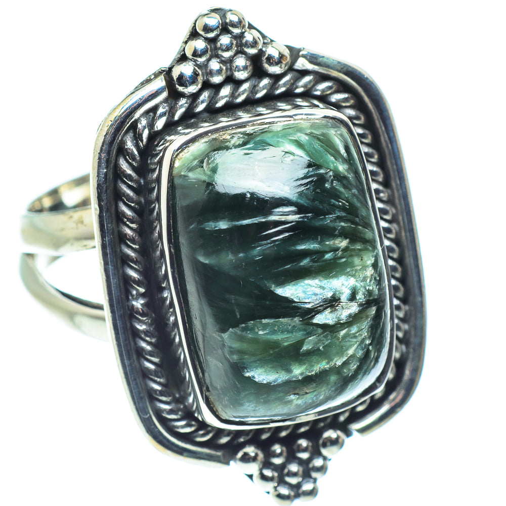 Seraphinite Rings handcrafted by Ana Silver Co - RING58896
