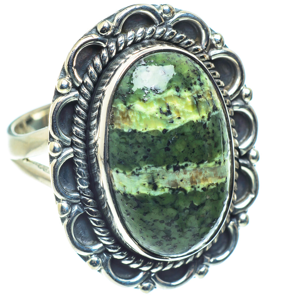 Lizard Jasper Rings handcrafted by Ana Silver Co - RING58909