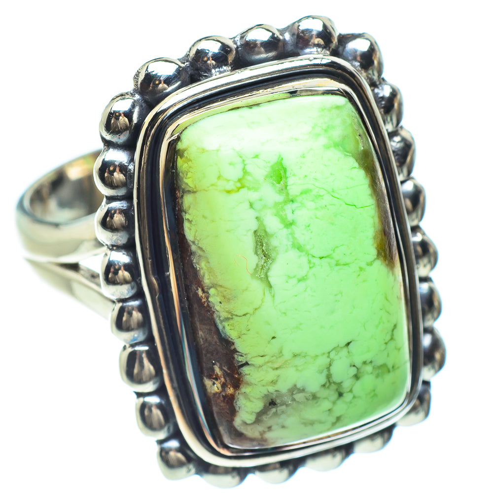 Lemon Chrysoprase Rings handcrafted by Ana Silver Co - RING58927