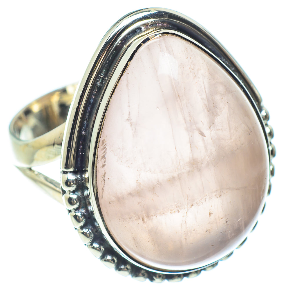 Rose Quartz Rings handcrafted by Ana Silver Co - RING58952