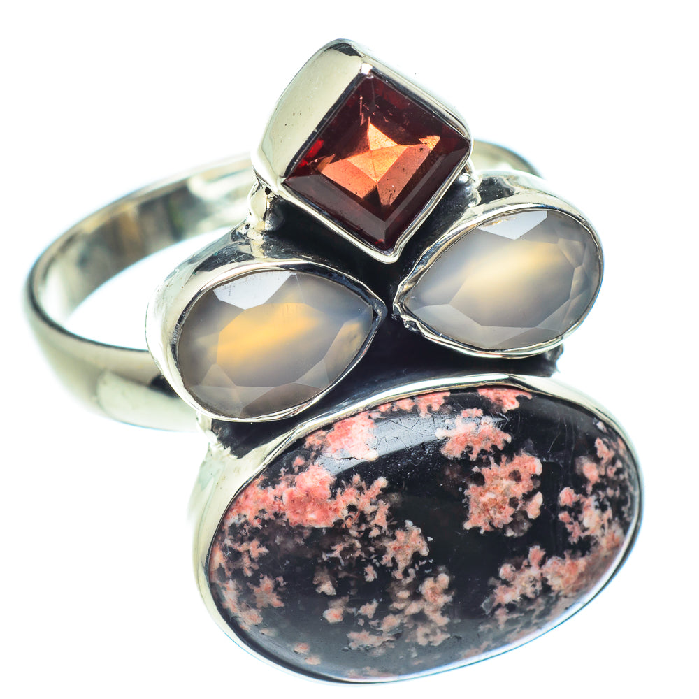 Snowflake Obsidian Rings handcrafted by Ana Silver Co - RING58963
