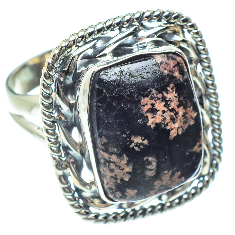 Snowflake Obsidian Rings handcrafted by Ana Silver Co - RING58976