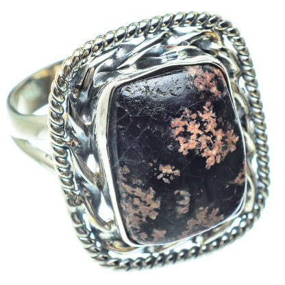 Snowflake Obsidian Rings handcrafted by Ana Silver Co - RING58976
